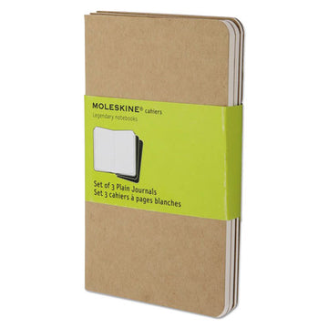 Moleskine® Cahier Journal, 1 Subject, Unruled, Brown Kraft Cover, 5.5 X 3.5, 64 Sheets, 3-pack freeshipping - TVN Wholesale